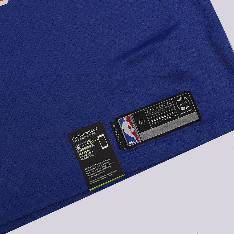 мужская синяя майка Nike NBA Kristaps Porzingis Icon Edition Swingman Jersey 864495-495 - цена, описание, фото 2